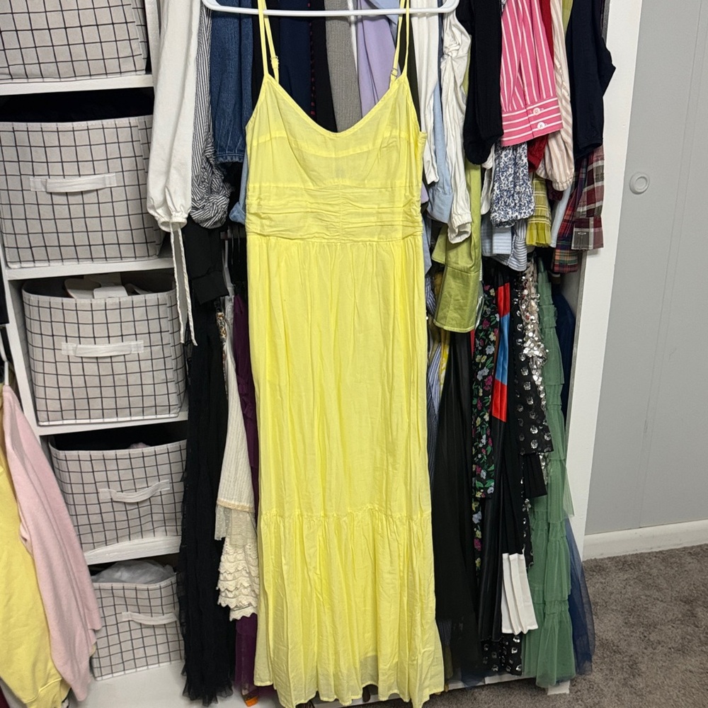 Universal Thread Yellow Spaghetti-Strap Maxi Dress